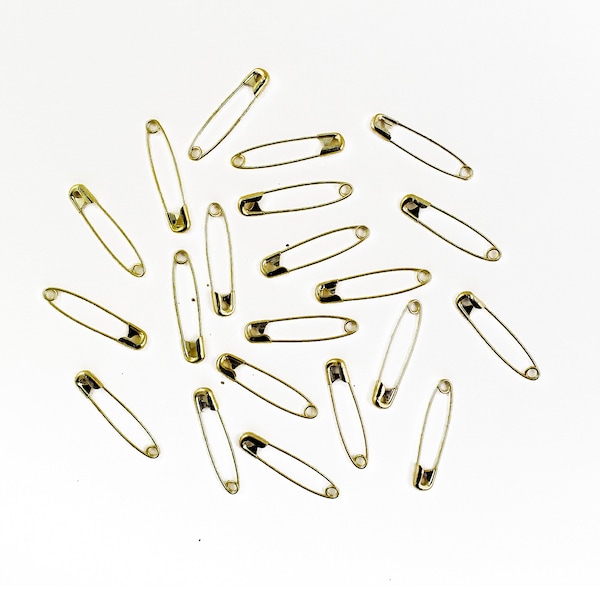 Gold Small Safety Pins Size 0 - 0.75 Inch 144 Pieces Premium Quality