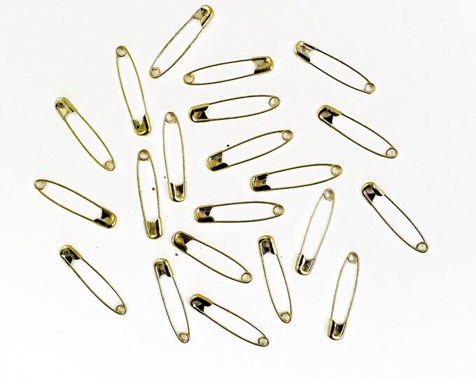 Gold Small Safety Pins Size 0 - 0.75 Inch 144 Pieces Premium Quality