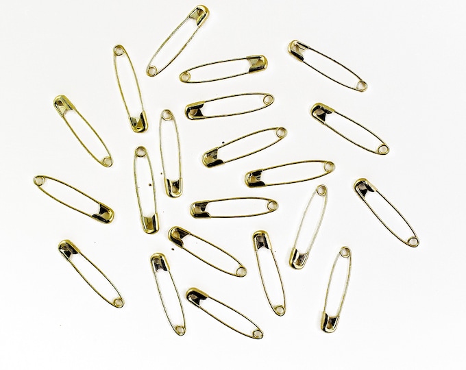 Gold Small Safety Pins Size 0 - 0.75 Inch 144 Pieces Premium Quality