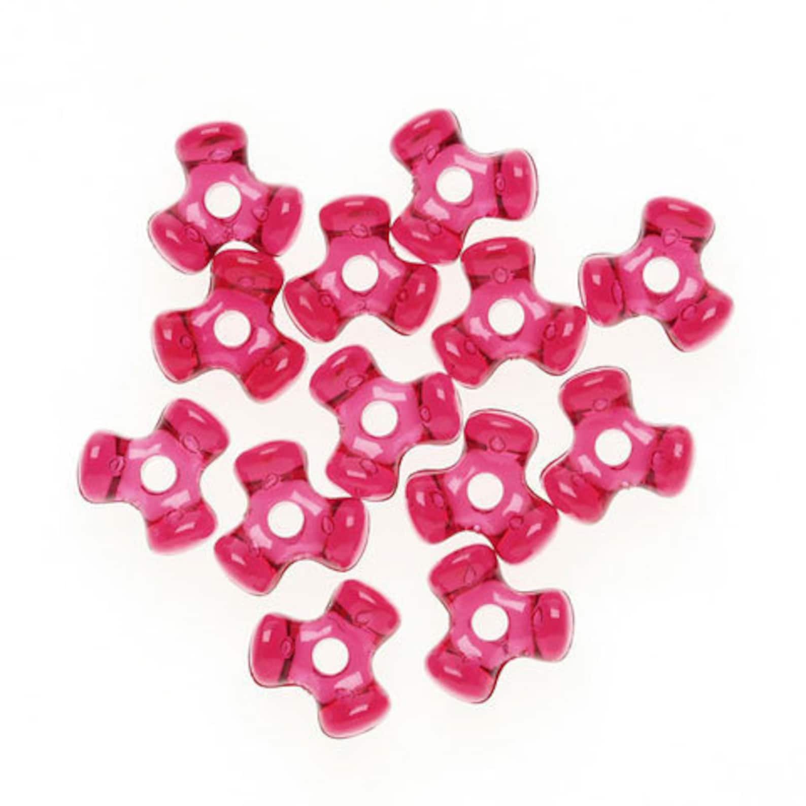 11 Mm Acrylic Tribeads Bulk 1,000 Pieces 25 Colors Available Etsy
