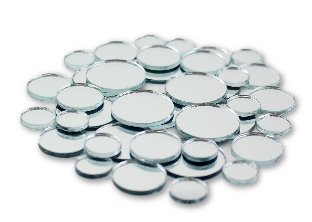 Cousin DIY Round Mirrors, 25 Piece Multi Pack, Assorted Sizes Glass Craft