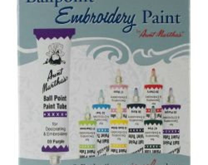 Aunt Martha's Ballpoint Paint Tubes Set of 8 Jewel Colors