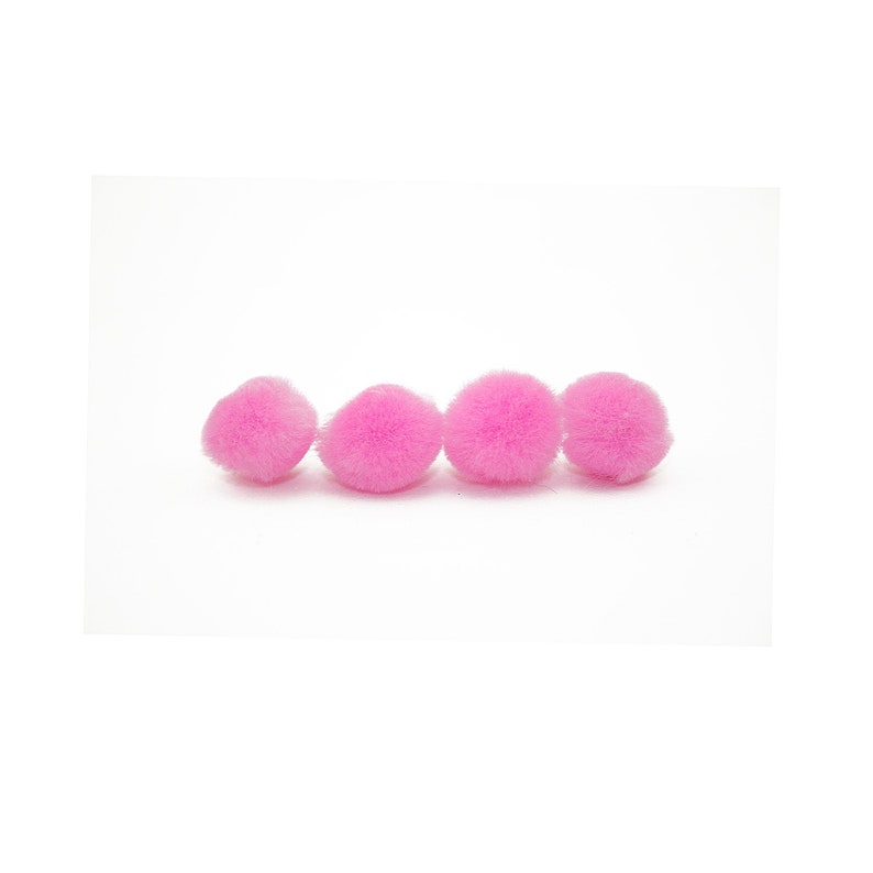0.5 inch Light Pink Tiny Craft Pom Poms 100 Pieces 