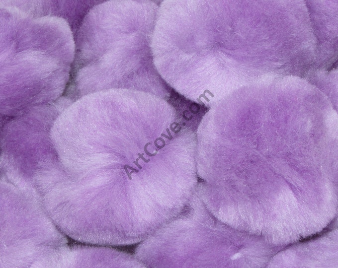 1 inch Lavender Small Craft Pom Poms 100 Pieces