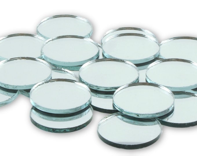 1 inch Small Mini Round Craft Mirrors Bulk 100 Pieces Mirror Mosaic Tiles