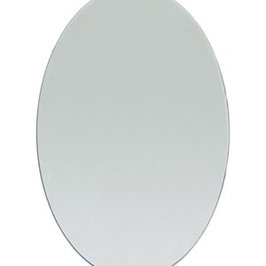 4 x 6 inch Oval Glass Craft Mirrors Bulk 12 Pieces Mosaic Tiles