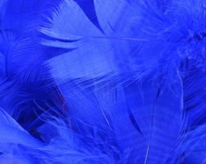 Royal Blue Fluff Marabo Craft Feathers 10.5 Grams