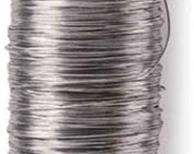 26 Gauge Darice Silver Floral Paddle Wire 95 Yards