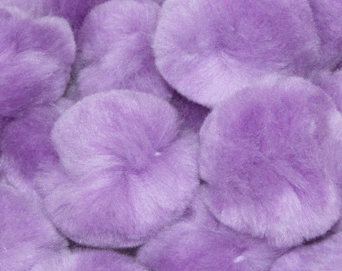 2 Inch Lavender Craft Pom Poms 25 Pieces