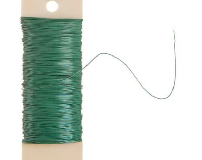 20 Gauge Green Floral Paddle Wire 1/4 lb