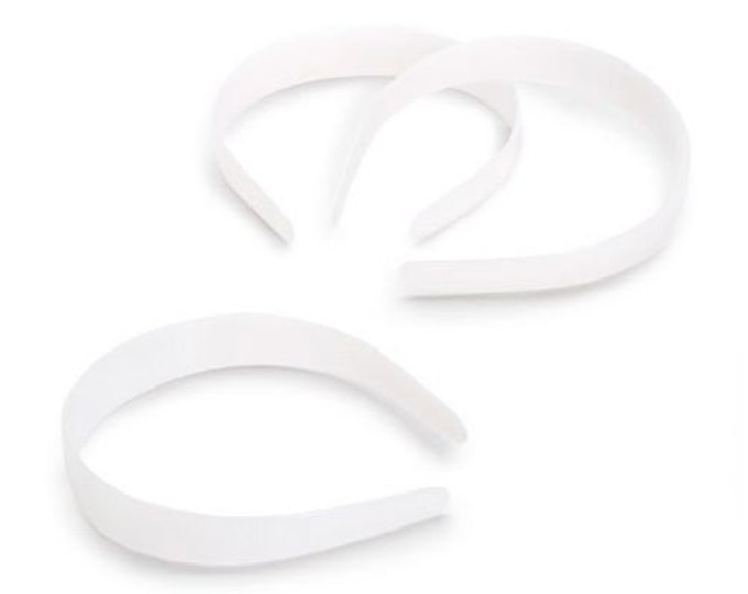 Darice White Plastic Headbands 12 Pieces 1088-06
