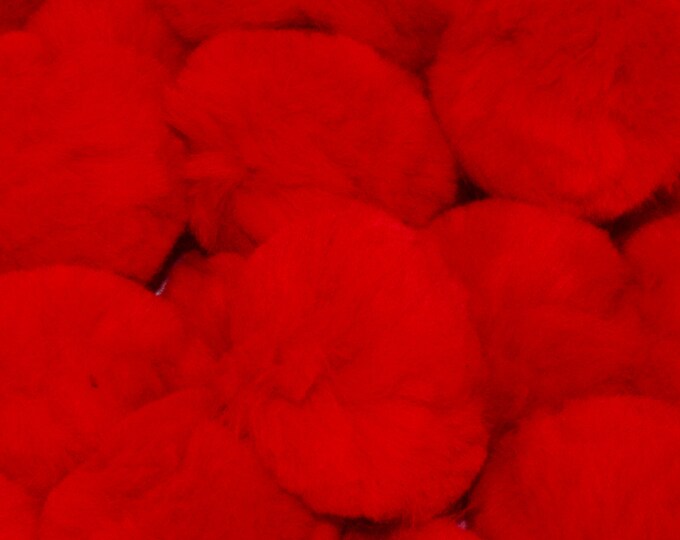 1.5 inch Red Craft Pom Poms 50 Pieces