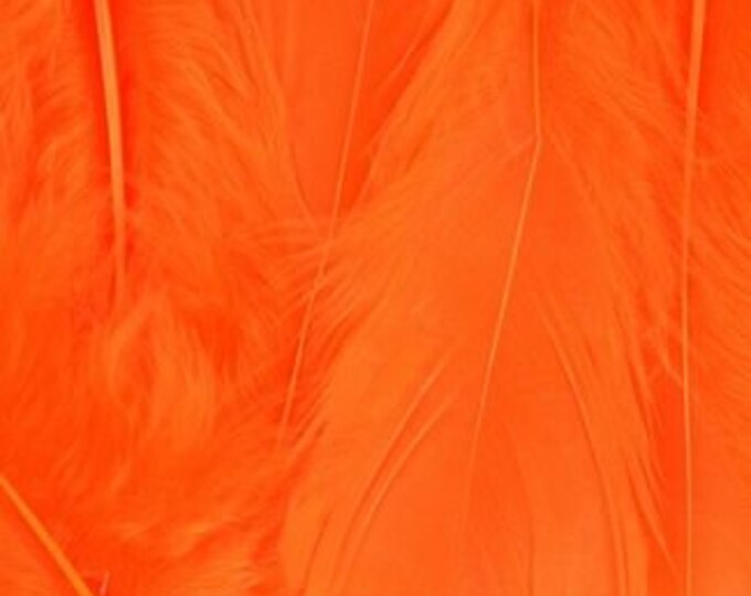 Orange Fluff Marabo Craft Feathers 10.5 Grams