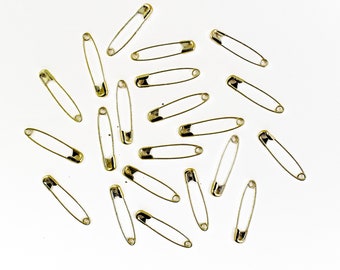 Gold Small Safety Pins Size 00 - 0.75 Inch 144 Pieces Premium Quality