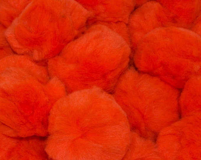 2 Inch Orange Craft Pom Poms 25 Pieces