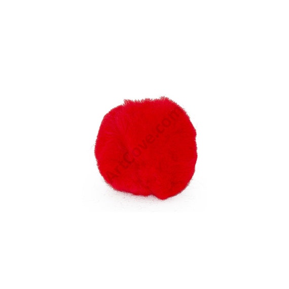 2 inch Red Craft Pom Poms 25 Pieces, Size: 0.5