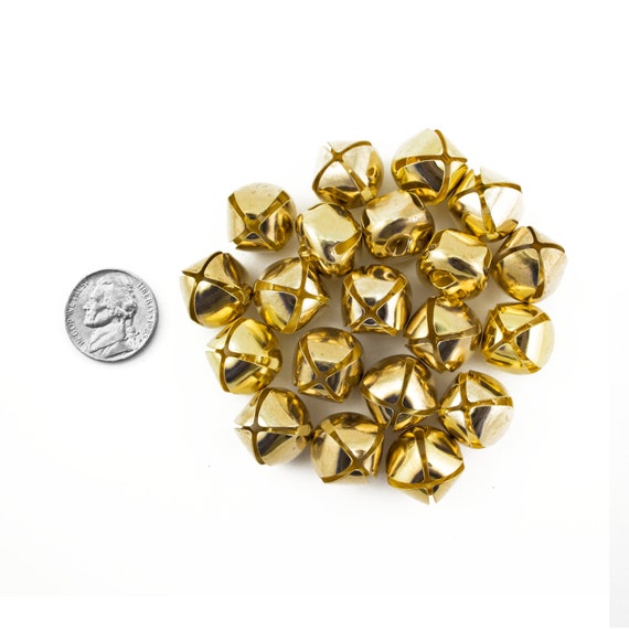 0.75 Inch 20mm Small Gold Craft Jingle Bells Bulk Wholesale 100