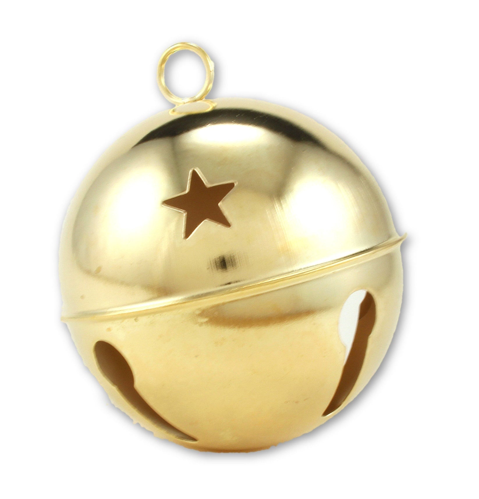 144 Bulk Count of 1 Jumbo Sized Gold Metal Jingle Bells for
