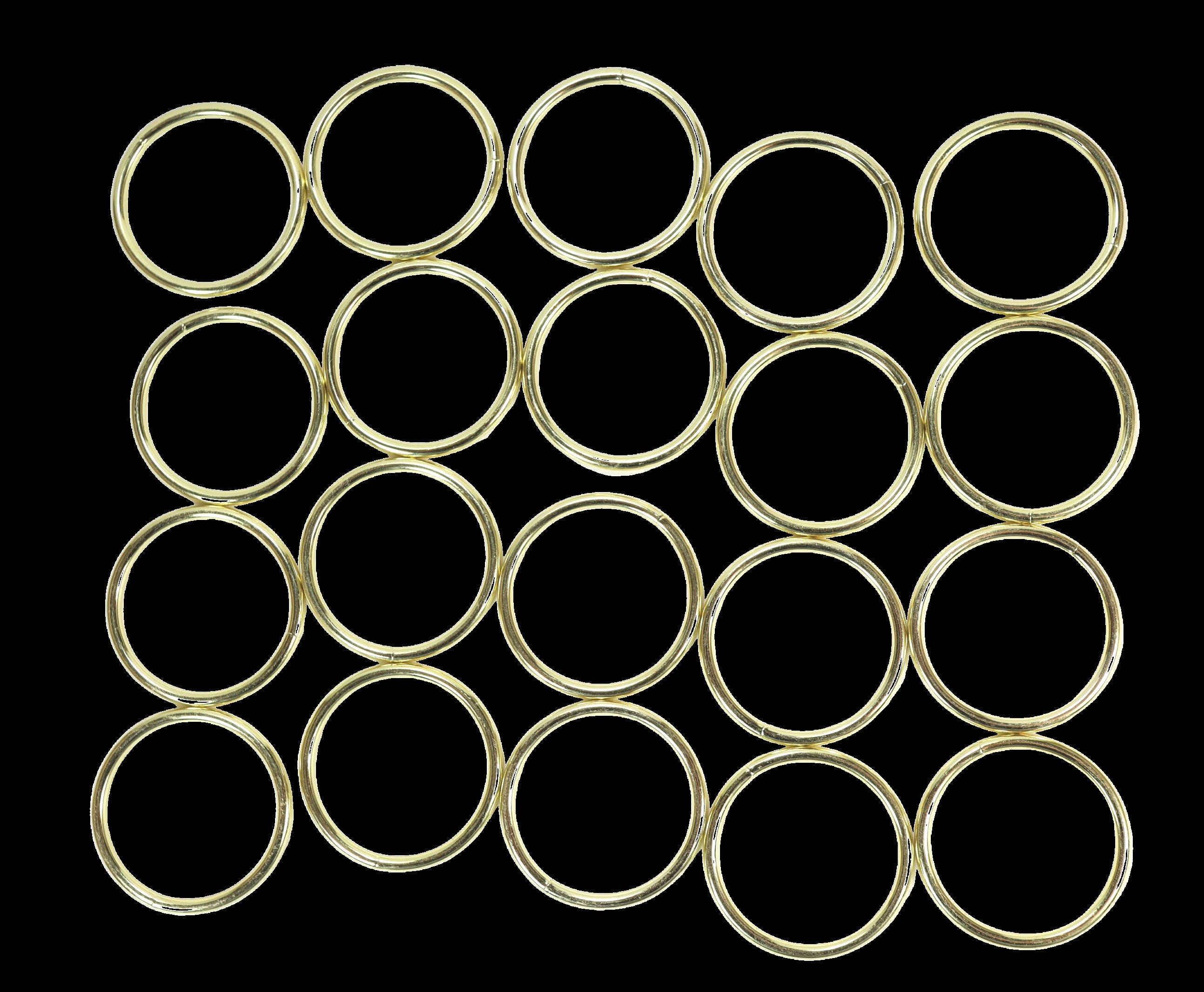 1.5 Inch Gold Metal Rings Hoops for Crafts Bulk Wholesale 20 Pieces