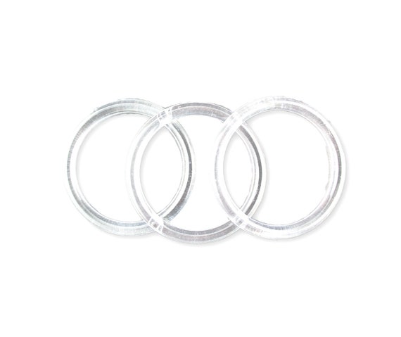 4 Inch Clear Plastic Acrylic Craft Rings 5/16 Inch Thick 12 Pieces