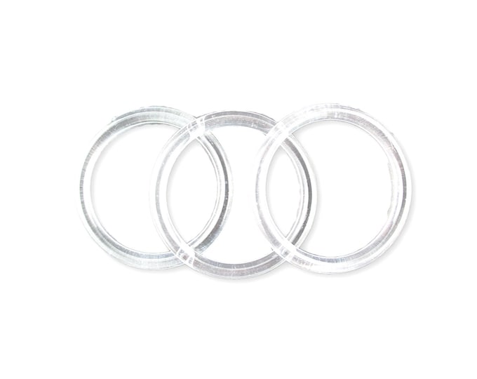 4 inch Clear Plastic Acrylic Craft Rings 5/16 inch Thick 12 Pieces