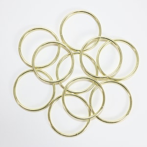 2 Inch Gold Metal Ring Bulk for Crafts 10 Pieces