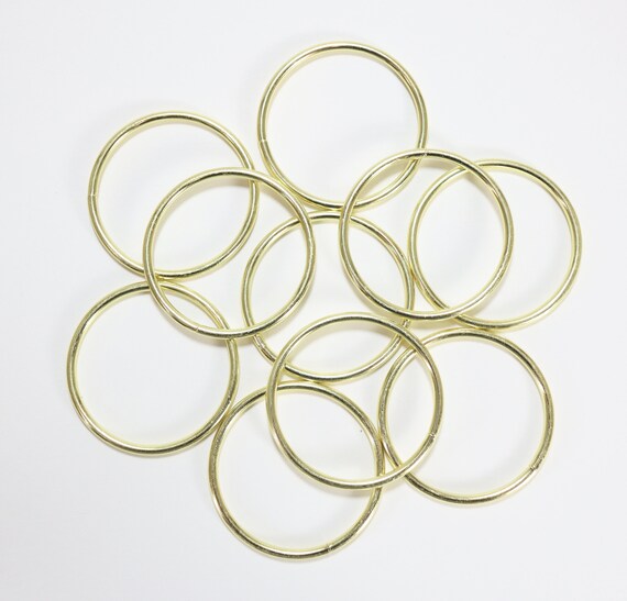 2 inch Gold Metal Ring Bulk Pack 10 Pieces, Adult Unisex, Size: One Size