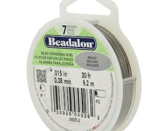 Alambre para encordar Beadalon de 7 hilos, 0,015"X30' JW02T0