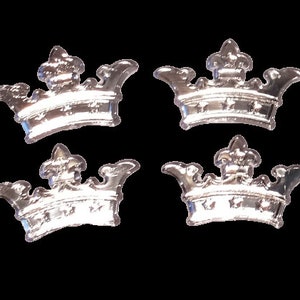 Mini Crown Acrylic Charm Capias 24 Pieces