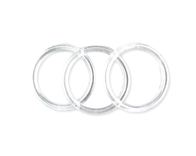 3" clear plastic rings 12 pieces