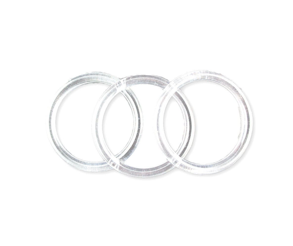 Plastic Acrylic Craft Rings (Pack of 6) Choose Color & Size 1.75, 3, 4  or 5