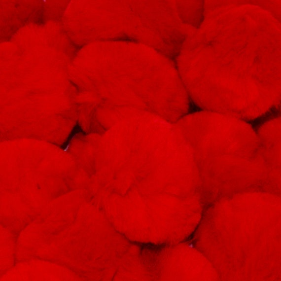  Red Craft Pom Poms