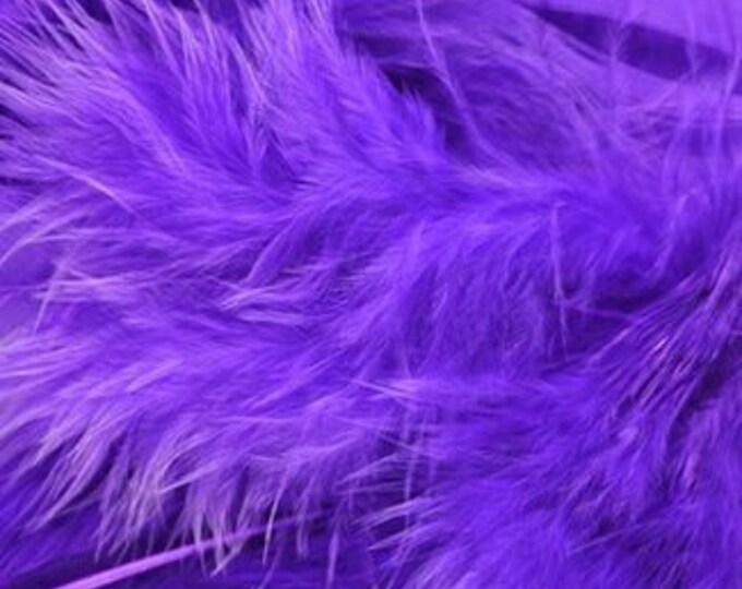 Purple Fluff Marabo Craft Feathers 10.5 Grams