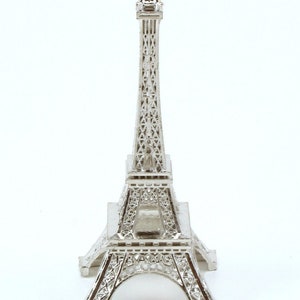 10 inch Silver Eiffel Tower Statue Figurine Replica Souvenir 1 Piece