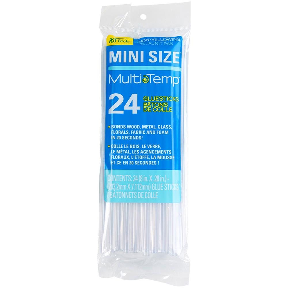 Gluerious Mini Hot Glue Sticks for Glue Gun, 200pcs Bulk Pack 0.27x4 Inches Small size, Multi Temp for Arts Crafts DIY Fabric & More