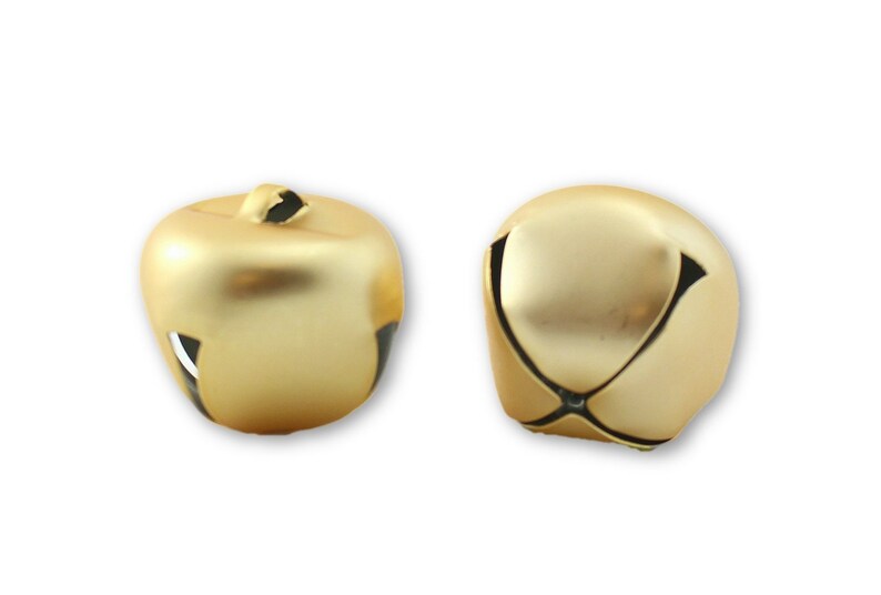 1.5 Inch 36mm Matte Gold Giant Large Jingle Bells 4 Pieces