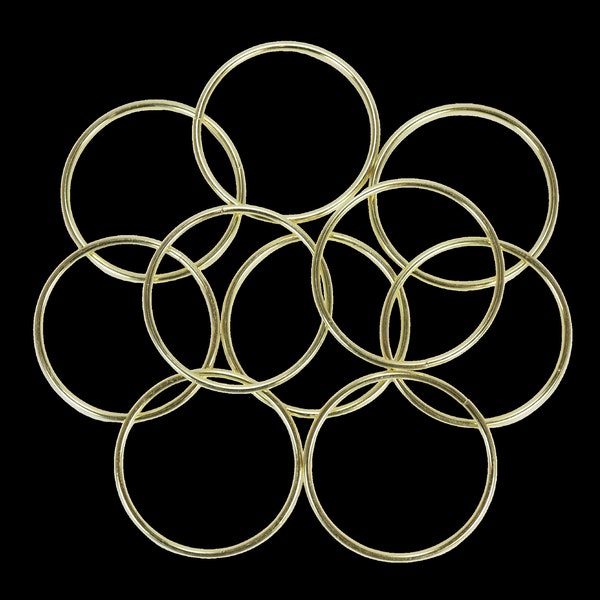 2.5 Inch Gold Metal Rings Bulk 10 Pieces