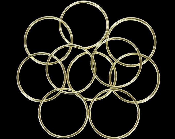 2.5 Inch Gold Metal Rings Bulk 10 Pieces