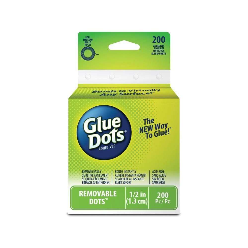 Glue Dots Glue Dots 0.5 in. Non-Toxic Craft Glue Dot Roll - Clear; Pack 200  402536