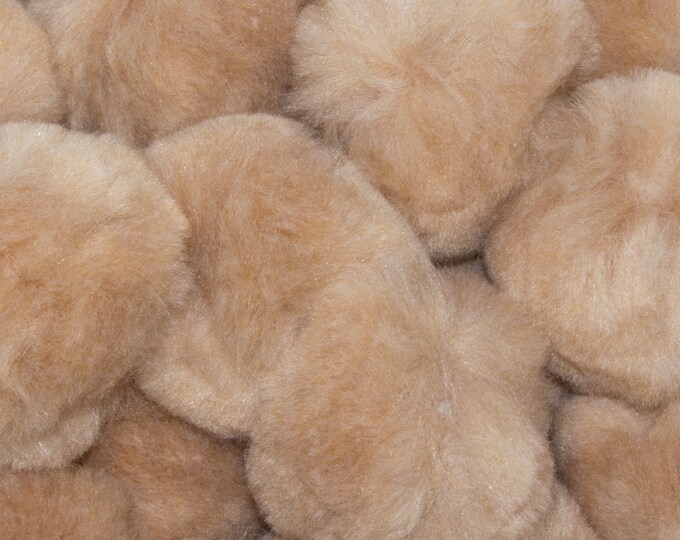 1 inch Beige Small Craft Pom Poms 100 Pieces