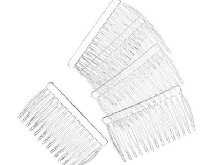 Clear Plastic Side Combs Bulk for Hair 144 pieces