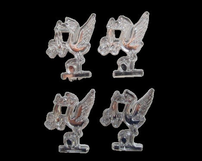 Miniature Stork Acrylic Charms Capias 24 Pieces