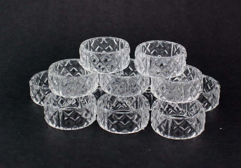 Clear Crystal Plastic Napkin Rings Bulk 24 Pieces Etsy