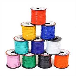 ACRSIKR String Gimp Plastic Lacing Cord for Bracelets Scoubidou Craft Kits with Snap Clip Hooks 20 Colors