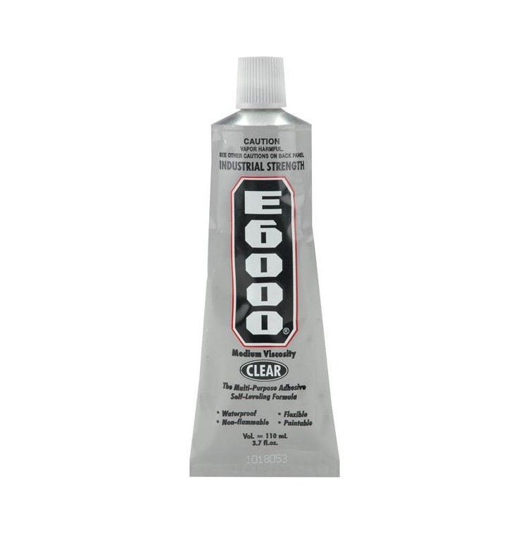  Eclectic Products inc. E6000 Plus Multi-purpose Clear Glue,  Waterproof and Paintable, Strong Flexible Craft Adhesive for Wood, Glass,  Fabric, Ceramic, Metal and More, 56.1ml