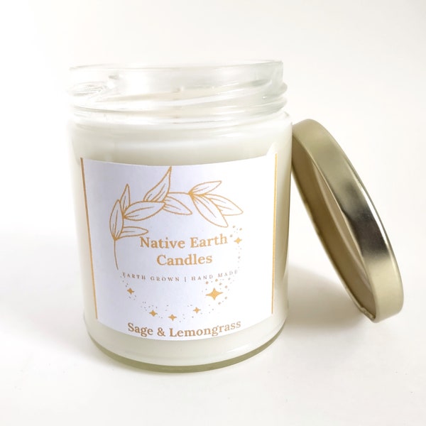 Natural Soy Candles, Clean Air, Toasted Marshmallow, Creme Brulee, Nag Champa,Sage Lemongrass, Nag Champa, Vanilla Sandalwood, Black owned