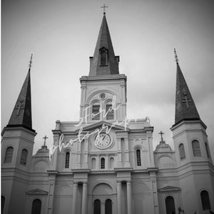 Katedra św. Ludwika Nowy Orlean, LA, Katedry, Nowy Orlean LA, Wystrój Nowego Orleanu, Wydruki Nowego Orleanu, Jackson Square