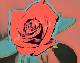 Rose, Rose Artwork, Rose Photography, Abstract Rose, Art Rose, Red Rose, Modern Art