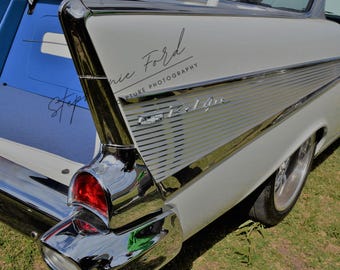Chevy Bel Air, Vintage Cars, Vintage Chevy, Tail Fins, Vintage Car Prints, Classic Car Prints
