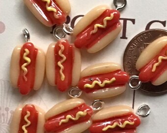 Jelly Bean Hot Dog Translucent Mixed Colours Fake Food Resin Cabochon Decoden Slime Charms Beads Embellishment